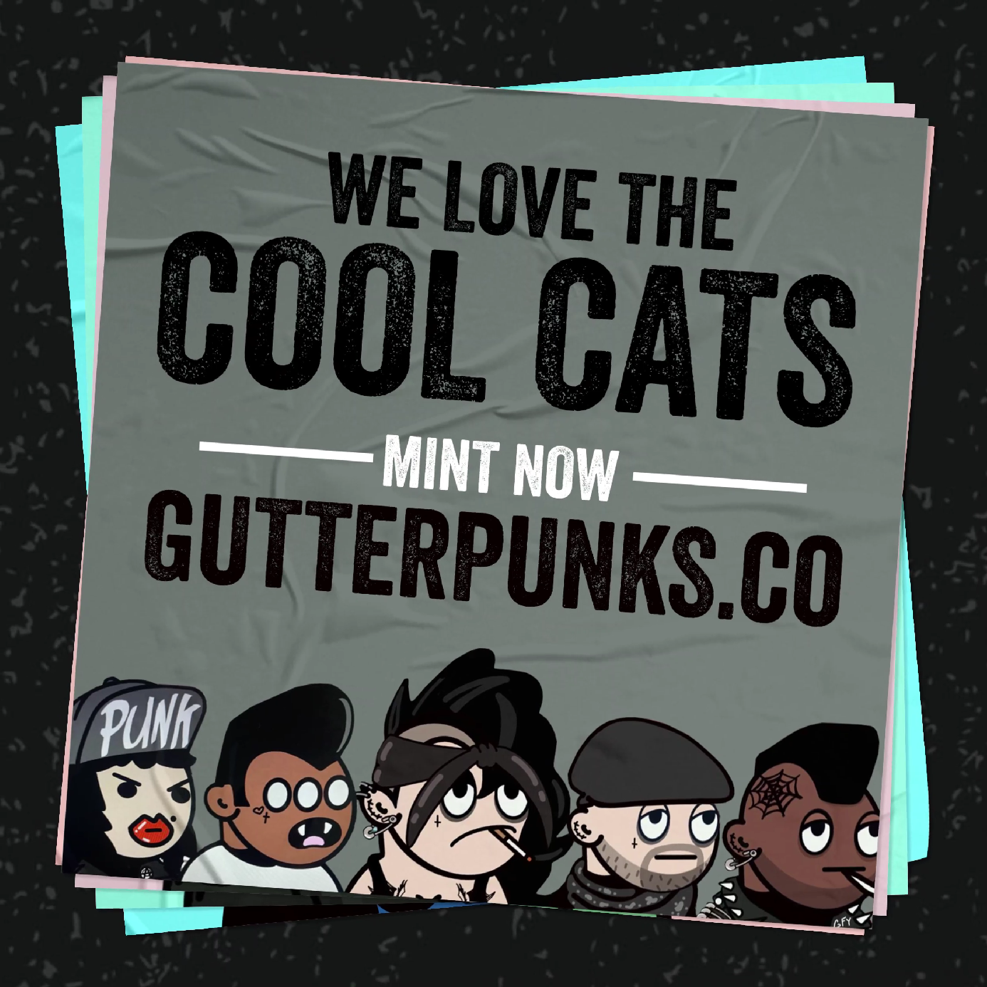 Gutter Punks Flyer - Cool Cats