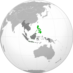  Filipinler konumu  (koyu yeşil)