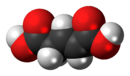 Space-filling model of the trans isomer