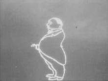 Black-and-white film, animated in chalk, showing continuous transformations of images