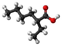 2-Ethylhexanoic acid molecule