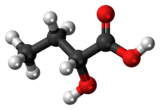 2-Hydroxybutyric acid molecule