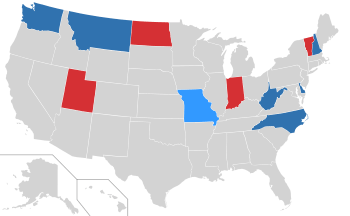 2008 Gubernatorial election results map