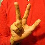 ASL sign for the number 3