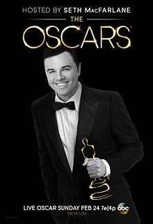 Official poster featuring Seth Macfarlane promoting the 85th Academy Awards in 2013.