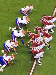Alabama in red and Florida in white