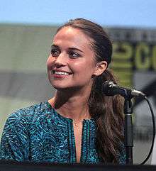 Vikander at the 2015 San Diego Comic-Con International.