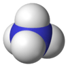 Space-filling model of the ammonium cation