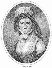 Portrait of Honora's friend, Anna Seward, in 1799