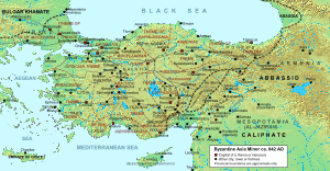 The map shows the Anatolian Peninsula divided into fourteen regions.