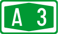 Croatian A3 motorway shield