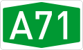 A71 motorway shield