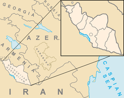 Location of Nakhchivan in the Armenian Highlands.