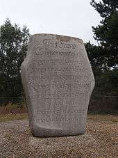 stone memorial of the first camp