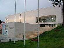 the Cultural and Conference Centre in the twilight