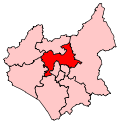 A medium-sized constituency, located to the north of the centre of the county. It is entirely bounded by other constituencies in the county.
