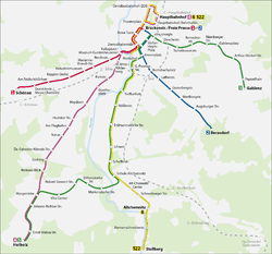 Map of the network, 2008.