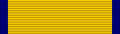 Width-44 golden yellow ribbon with width-2 ultramarine blue stripes at the edges