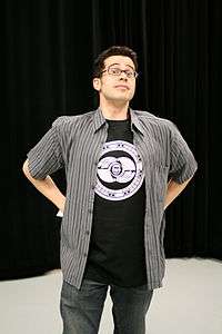 Chris Pirillo wearing the Gnomedex 2007 T-shirt.
