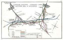 diagram of Latchmere Junctions and Clapham Jcn