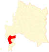 Location of the Cañete commune in Biobío Region