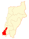 Map of the commune of Freirina in the Atacama Region