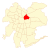 Map of Providencia commune within Greater Santiago