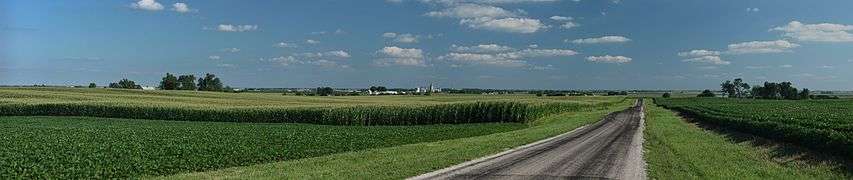 Corn and soybean fields near Royal, Illinois