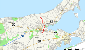 Map of County Route 105 (Suffolk County, New York)