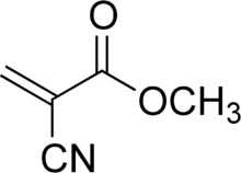 Structural fomula of methyl cyanoacrylate