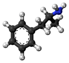 a 3d image of the dextroamphetamine compound found in Adderall