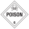 A diagonal placard with warning poison