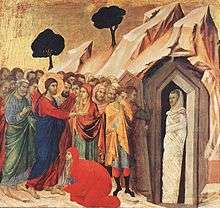 Raising of Lazarusby Duccio