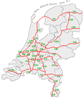 The Netherlands has 13 European routes