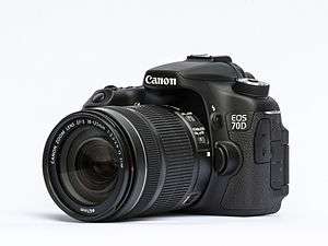 Canon EOS 70D with mounted EF-S 18-135mm f/3.5-5.6 IS STM