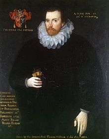 Portrait of a man dressed in black with a white lace ruff