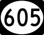 MS Highway 605 marker