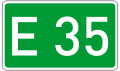European route E 35 shield}}