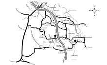 Black-and-white map of Perambra