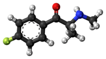 Ball-and-stick model of the flephedrone molecule
