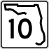 State Road 10 marker