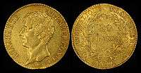 1803 20 gold francs, depicting Napoleon as First Consul.