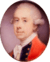 A head-only portrait of Thomas Gage. His red military uniform is just visible.