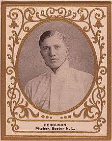 A baseball card depicting George Ferguson of the Boston National League team
