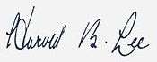 Signature of Harold B. Lee