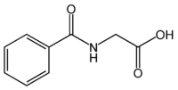 Structural formula of hippuric acid