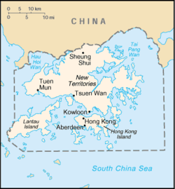Map of colonial Hong Kong