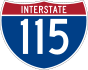 Interstate 115 marker
