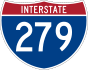 Interstate 279 marker