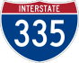 Interstate 335 marker
